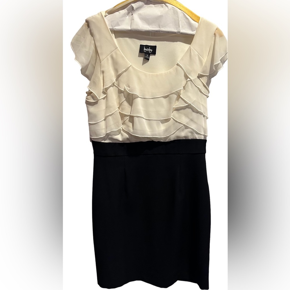 By & By black & off white knee length dress 👗